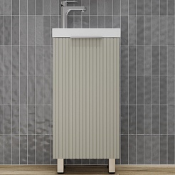 Style Line Тумба с раковиной Соло 40 серая галька – фотография-1